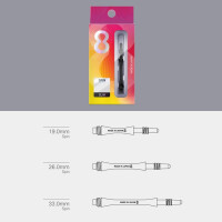Shaft set (3 pcs) 8 Flight slim spinning