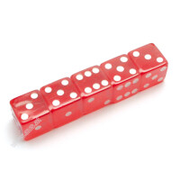 Poker Würfel rot transparent