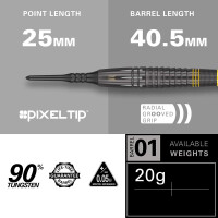 20g Soft Dartset (3 Stk) Scott Williams Black 90% 2024