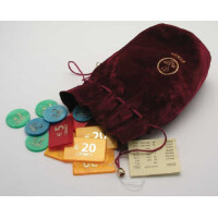 Poker Chipssack mit 135 Chips aus rotem  gallery