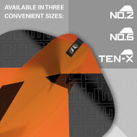 3  Flight (9 Stück) Target TAG schwarz & orange