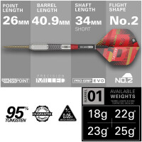 Steel Dartset The Bullet Stephen Bunting G5 95%