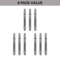 Shaft set (9 pcs) Nylon Pro Grip TAG grey & black 2BA