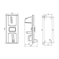 Frontplatte KP Kunststoff 66 x 158 mm für EMP AL66S