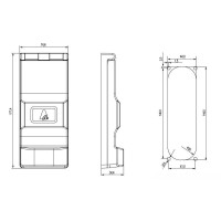 Schutzkappe 74,6 x 177,4 mm für Frontplatte
