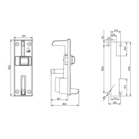 Frontplatte Kunststoff NP 40 x 120 mm f&uuml;r EMP AL66S