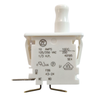 Service switch (door switch) single-pole contact terminal 4.8 x 0.8 mm F69-30A AgCDO