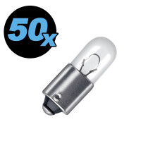 Lampe 6,3 Volt 0.25 Amp. BA9S, 50 St&uuml;ck