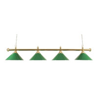 Billard Lampe 4 flammig Messing/Grü gallery