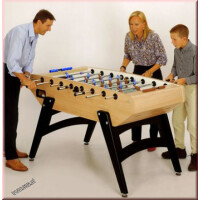 Fussballtisch Garlando G5000, Glasspielfeld Spieler rot/blau