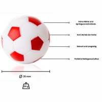 Ball für Fußballtisch weiß/rot  D 35 mm ca. 24 g