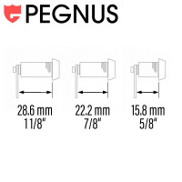 Machine Service Lock Set 2 pcs Pegnus KA C1403 Lenght 16 mm - 5/8" 22,2 mm - 7/8" 28.6 mm - 1 1/8"