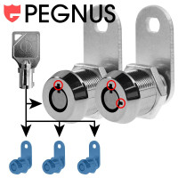 Machine Service Lock Set 2 pcs Pegnus KA C1403 Lenght 16 mm - 5/8" 22,2 mm - 7/8" 28.6 mm - 1 1/8"