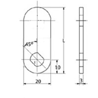 Riegel 40 x 20 mm Höhe 3 mm gallery 7_2nd