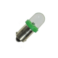 LED BA9S 6,3 Volt AC klare runde Linse 40°