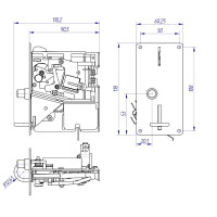 Münzprüfer Frontplatte 60 x 118 mm 1,- Euro