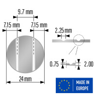 Jeton J5 T24 2S 100 Stück 24.00 x 2.00 mm