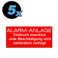 Aufkleber "Alarmanlage" rot 40 gallery