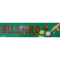 Aufkleber Werbeschild "Billard&quot gallery