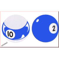Aufkleber Poolball Nr. 2 u.10 40cm gallery