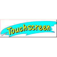 Aufkleber Werbeschild "Touchscreen& gallery