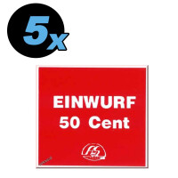 Aufkleber Einwurf 50 Cent 50x45mm gallery