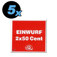 Aufkleber Einwurf 2x50 Cent 50x45mm gallery
