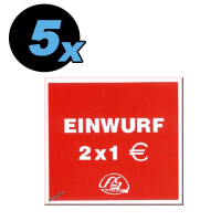 Aufkleber Einwurf 2x1,- Euro 50x45mm gallery