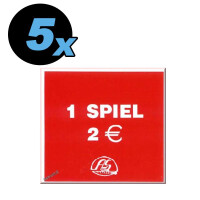 Aufkleber 1 Spiel 2,- Euro 50x45mm 5Stk. gallery
