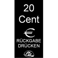 Einwurf-Schild 20 Cent 16x29mm gallery