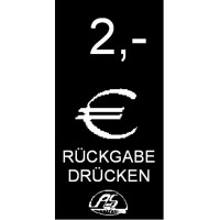 Einwurf-Schild 2,- Euro 16x29mm gallery