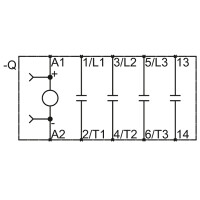 Schütz, AC-3, 7,5 KW / 400 V, 1 S, DC 24 V, 3-polig