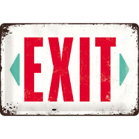 Blechschild - Exit gallery