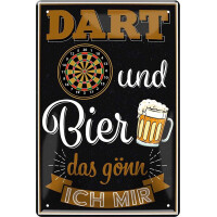 Blechschild - Dart und Bier...das g&ouml gallery