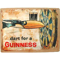 Blechschild - Dart for a Guiness - 20x30 gallery