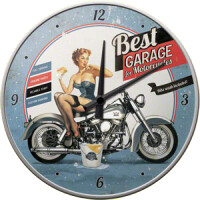 Wanduhr mit 31 cm Durchmesser Best Garage