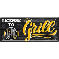 Metallschild  28x12 cm Licence to Grill gallery