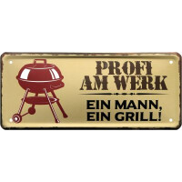 Metallschild  28x12 cm Profi am Werk - E gallery