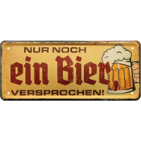 Metallschild  28x12 cm Nur noch EIN BIER gallery