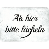 Hänge Blechschild Ab hier bitte l&a gallery