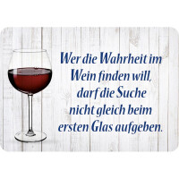 Hänge Blechschild erstes Glas gallery