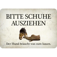 Hänge Blechschild Schuhe ausziehen  gallery