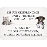 Hänge Blechschild Zwei- und Vierbei gallery