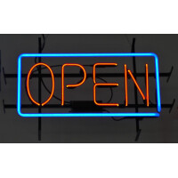 Neon "OPEN" 630x370x135mm blau gallery
