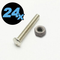 Schraube mit Mutter M4x27 mm schlitzlose gallery
