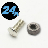 Schraube mit Mutter M4x12 mm schlitzlose gallery