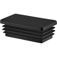Lamellenstopfen für Rechteckrohre 50x30 mm Schwarz