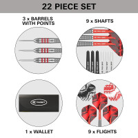 Steel Dartset Nathan Aspinall Brass 22g  gallery