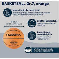 Basketball Größe 7 orange, unaufgeblasen