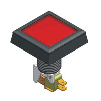 Leuchttaster quadratisch 52,5x52,5 mm ro gallery